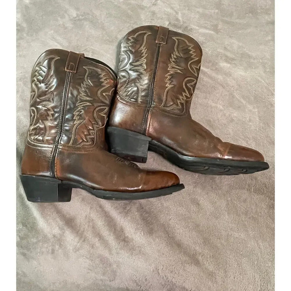 Laredo Mens Pinehurst Western Boot 10 EW Brown Leather Cowboy - Picture 3 of 8